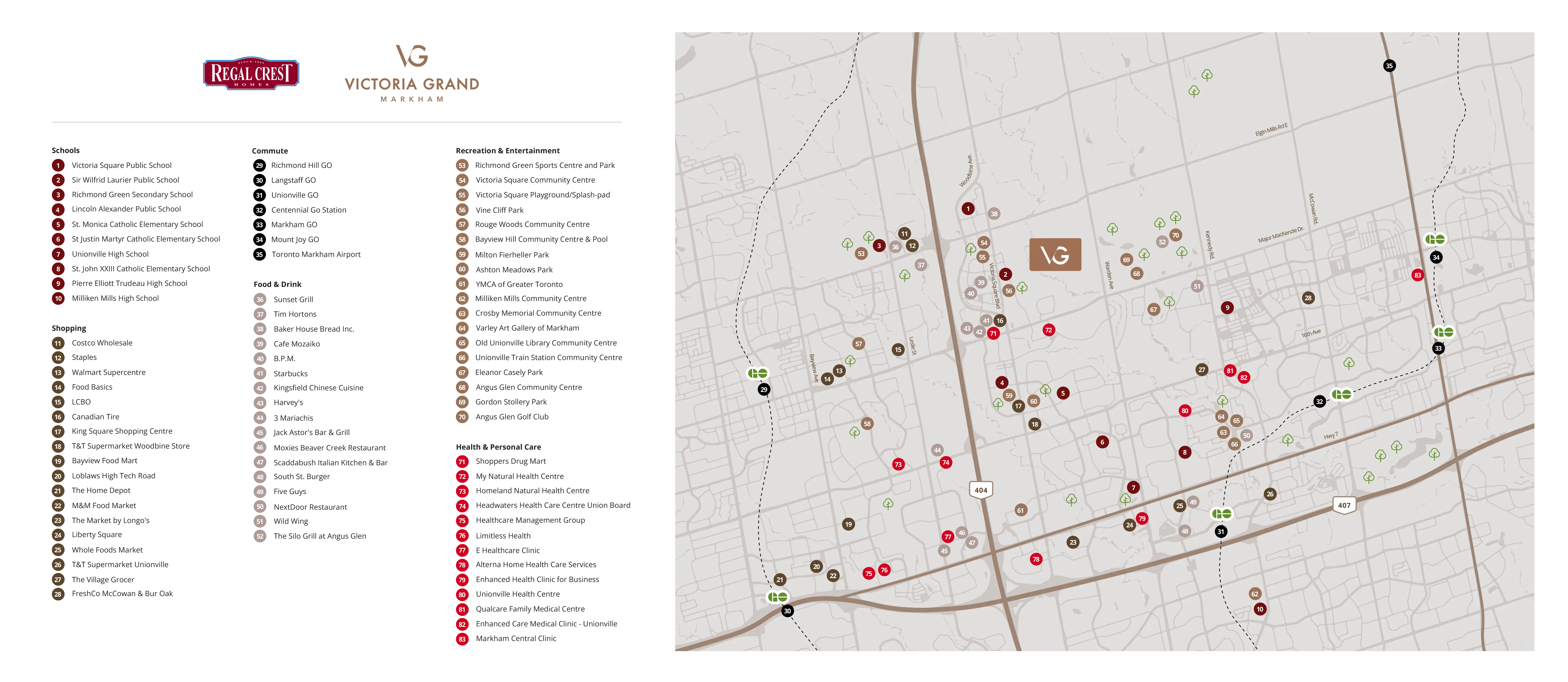 Victoria Grand Amenities Map